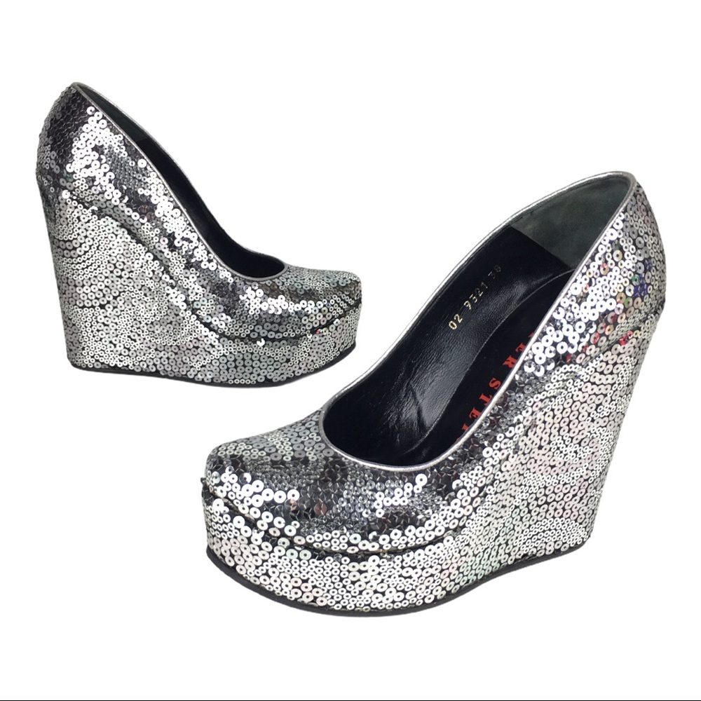 Walter Steiger Sequins Platform Wedges
